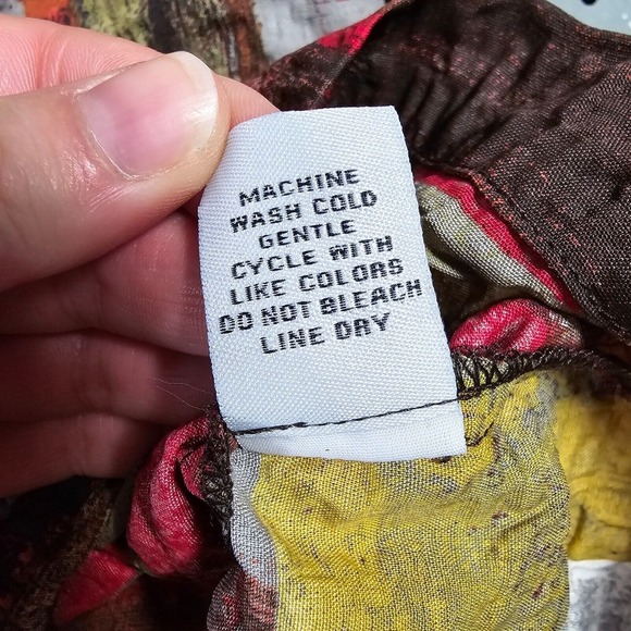 Habitat Womens Top‎ XL Pullover Pucker Weave Abstract Artsy Lightweight Shirt - Picture 10 of 15